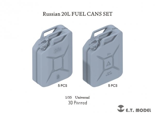 E.T. Model P35-263 Russian 20L FUEL CANS SET 5+5 1/35