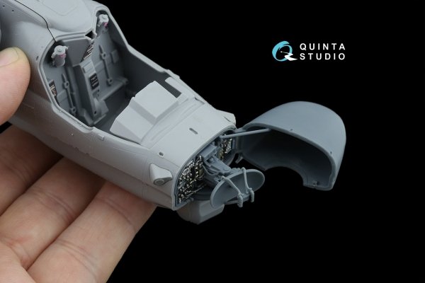 Quinta Studio QD+48537 Ka-52 radar bay with nose cone (Zvezda/Quinta Models) (with 3D-printed resin parts) 1/48