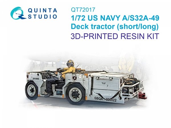 Quinta Studio QT72017 US NAVY AS32A-49 Deck tractor, short/long version, Full kit 1/72