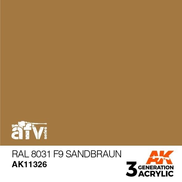 AK Interactive AK11326 RAL 8031 F9 Sandbraun 17ml