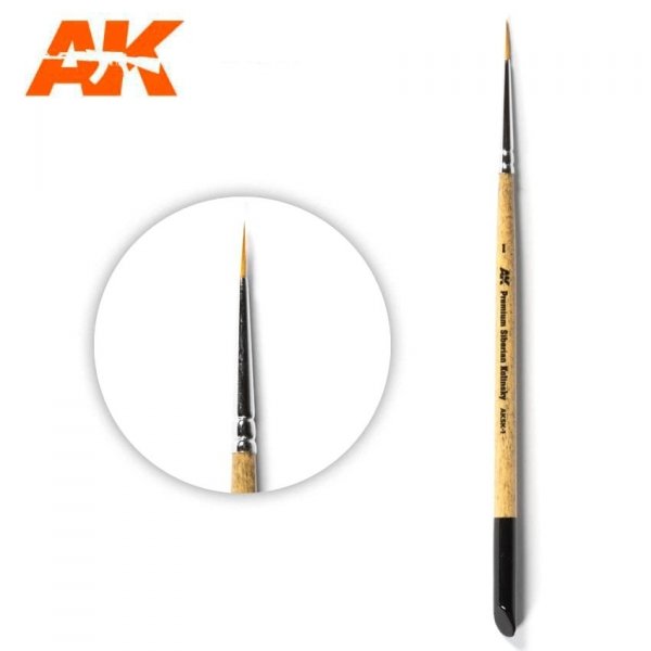 AK Interactive AKSK-1 PREMIUM SIBERIAN KOLINSKY BRUSH – 1