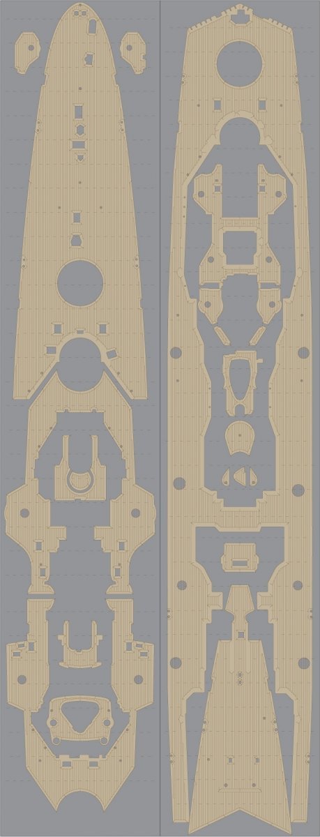 Pontos 35017WD1 DKM Printz Eugen Wooden Deck set (1:350)