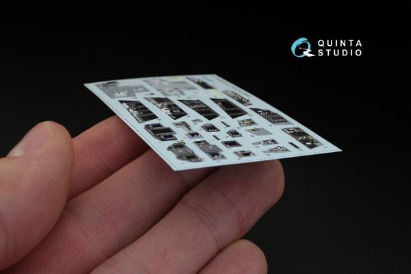 Quinta Studio QD48051 F/A-18F late / EA-18G 3D-Printed &amp; coloured Interior on decal paper (for Hasegawa kit) 1/48