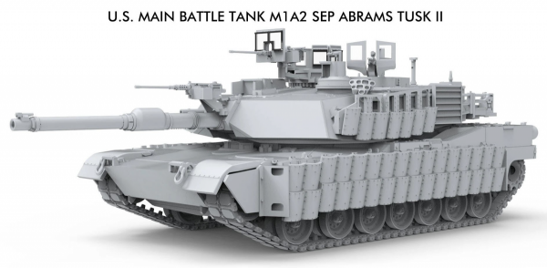 Meng Model 72-003 U.S Main Battle Tank M1A2 SEP ABRAMS TUSK II 1/72