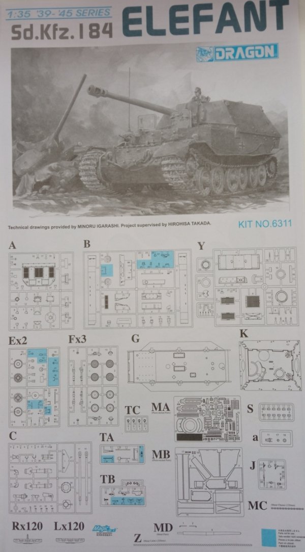 Dragon 6311 Sd.Kfz. 184 Elefant (1:35)