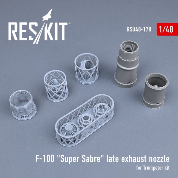 RESKIT RSU48-0178 F-100 &quot;Super Sabre&quot; late exhaust nozzle for Trumpeter kit 1/48