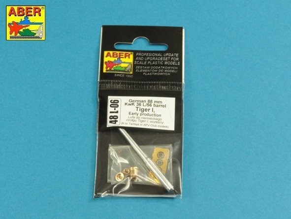 Aber 48L-06 German 88mm KwK 36 L/56 Tiger I Early Barrel (For AFV Club / Tamiya) 1:48