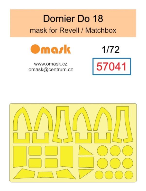 Omask 57041 Dornier Do 18 mask (for Revell / Matchbox) 1/72