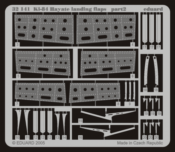 Eduard 32141 Ki-84 Hayate landing flaps 1/32 HASEGAWA