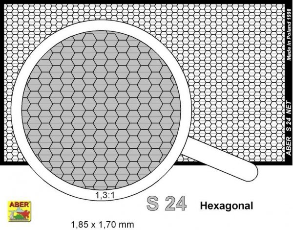 Aber S-24 Net with hexagonal mesh 1,85 x 1,7 mm