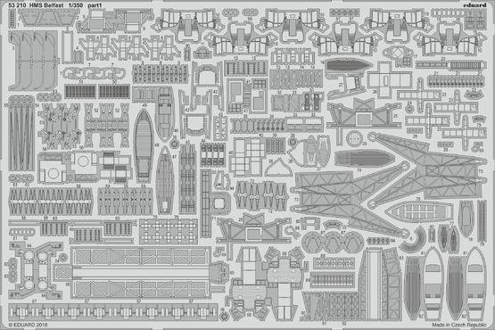 Eduard 53210 HMS Belfast TRUMPETER 1/350