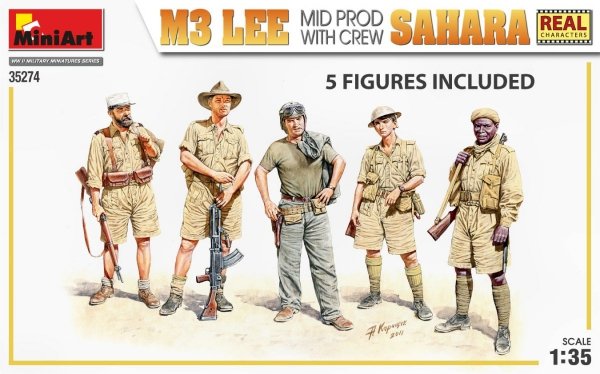 MiniArt 35274 M3 LEE MID PROD. SAHARA w/CREW 1/35