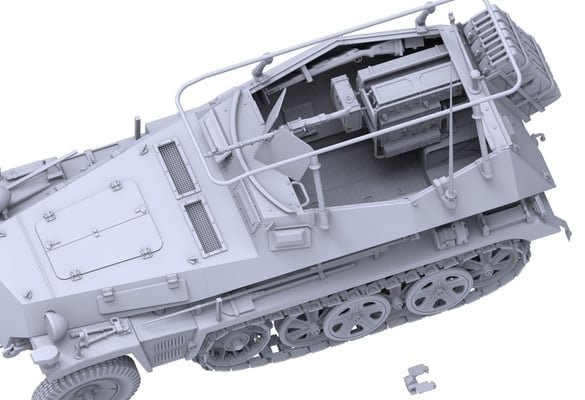 Das Werk DW16019 Sd.Kfz. 250/3 Ausf. A Leichter Funkpanzerwagen / Sonderkraftfahrzeug 250 1/16