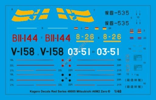 Kagero KD48005 Mitsubishi A6M2 Model 21 1/48