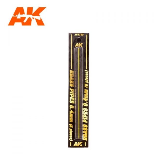 AK Interactive AK9103 BRASS PIPES 0.4MM Ø. 5 UNITS. 
