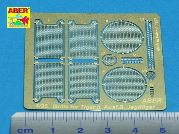 Aber 35G06 Grilles for german tank King Tiger, Jagdtiger (1:35)