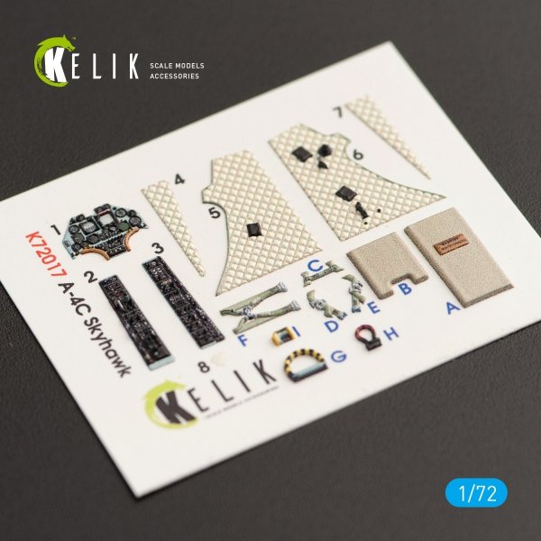 KELIK K72017 A-4C &quot;SKYHAWK&quot; INTERIOR 3D DECALS FOR FUJIMI/HOBBY 2000 KIT 1/72