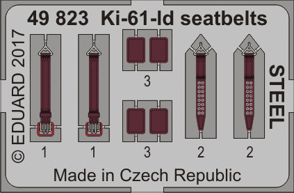Eduard 49823 Ki-61-Id seatbelts STEEL TAMIYA 1/48