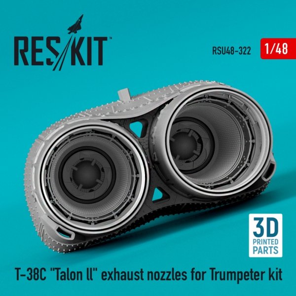 RESKIT RSU48-0322 T-38C &quot;TALON LL&quot; EXHAUST NOZZLES FOR TRUMPETER KIT (3D PRINTED) 1/48