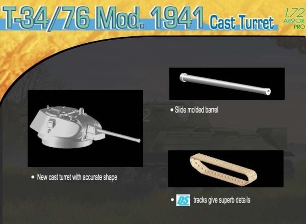 Dragon 7262 T-34/76 Mod.1941 Cast Turret  (1:72)