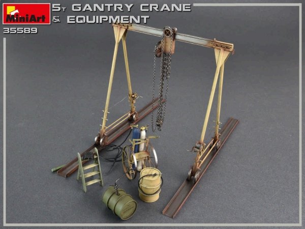 MiniArt 35589 5 TON GANTRY CRANE &amp; EQUIPMENT 1/35