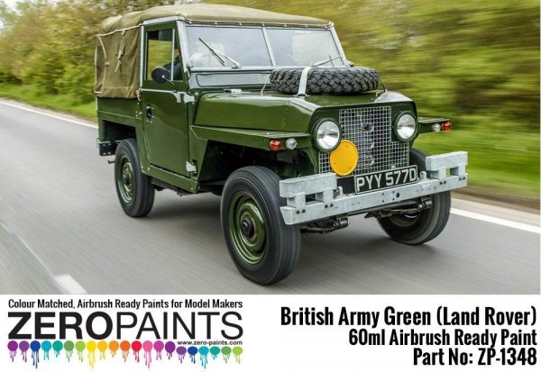 Zero Paints ZP-1348 British Army Green (Land Rovers) Paint 60ml