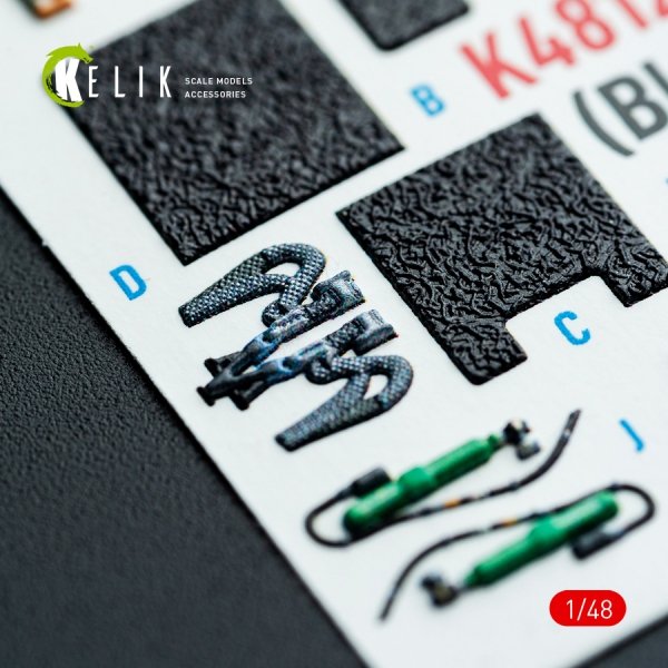 Kelik K48128 F-16F Block 60 - interior 3D decals for Hasegawa kit (1/48)