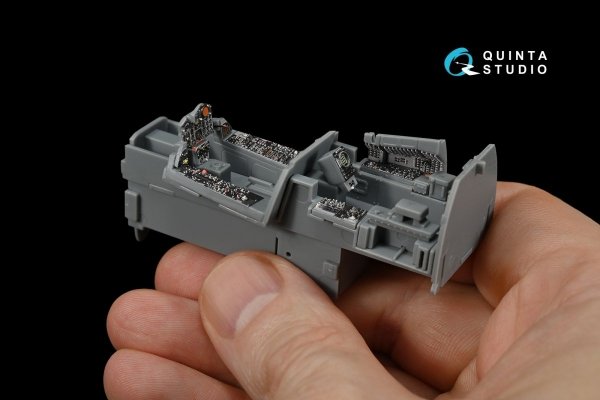 Quinta Studio QD48159 F-4C 3D-Printed &amp; coloured Interior on decal paper (for ZM SWS kit) 1/48