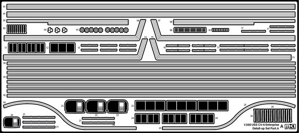 MK1 Design MD-20022 USS CV-6 Enterprise DX with Full Wooden Deck for Trumpeter 1/200