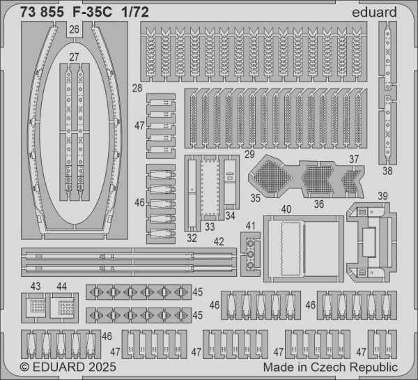 Eduard BIG72188 F-35C for TAMIYA (general set, RAM coating, canopy &amp; wheels painting masks) 1/72