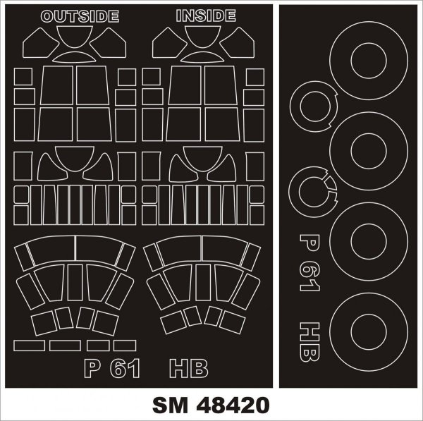 Montex SM48420 P-61 BLACK WIDOW HOBBY BOSS