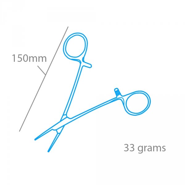 Modelcraft PCL5045 Straight Locking Forceps Jaws (Serrated) (150mm)