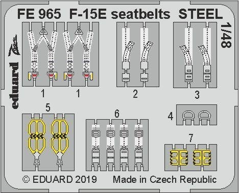 Eduard FE965 F-15E seatbelts STEEL 1/48 GREAT WALL HOBBY