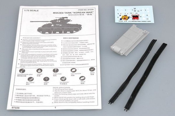 Trumpeter 07229 M4A3E8 TANK (T80 Track) (1:72)
