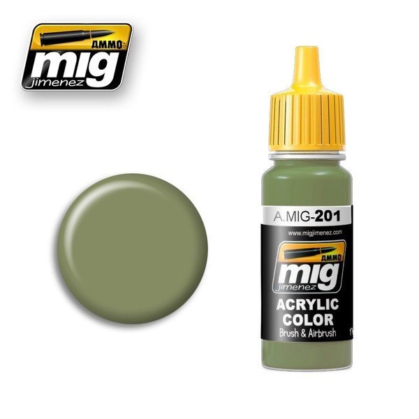 AMMO of Mig Jimenez 0201 FS 34424 Light Gray Green 17ml