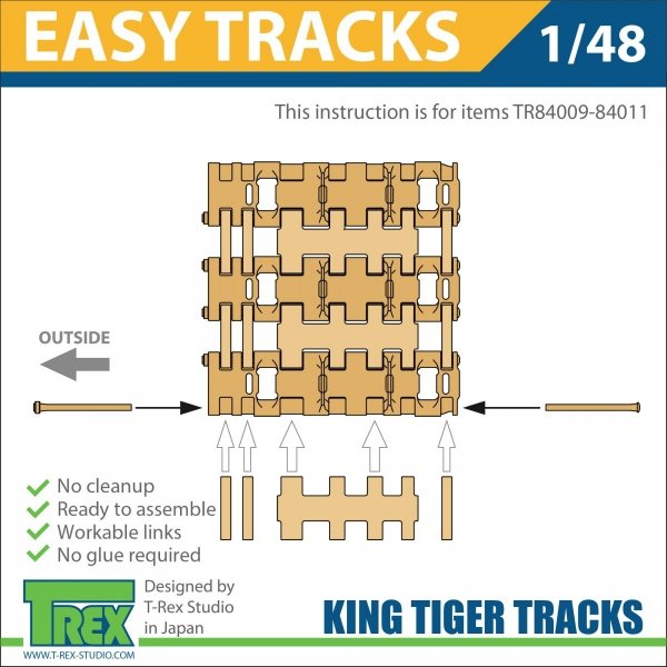 T-Rex Studio TR84011 Porsche Jagdtiger Tracks 1/48