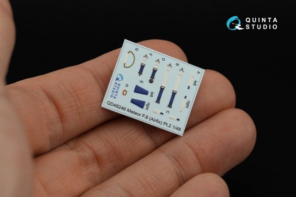Quinta Studio QD48246 Meteor F.8 3D-Printed &amp; coloured Interior on decal paper (Airfix) 1/48