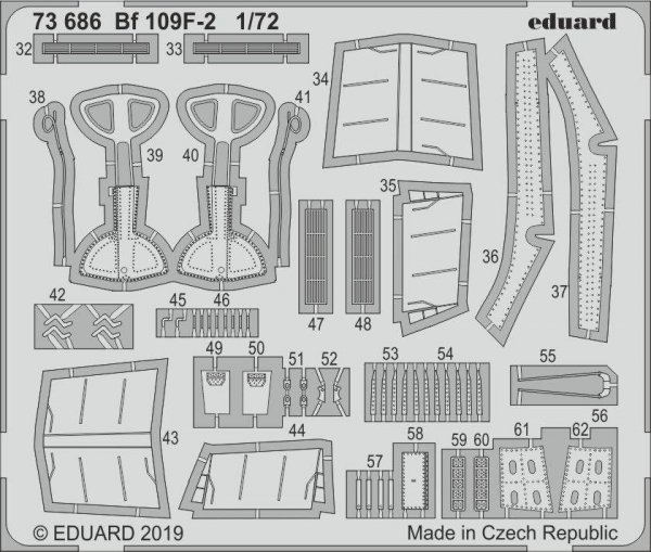 Eduard 73686 Bf 109F-2 1/72 REVELL