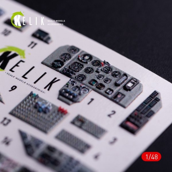 Kelik K48136 Mig-29C (9-13) Fulcrum interior 3D decals for GWH (1/48)
