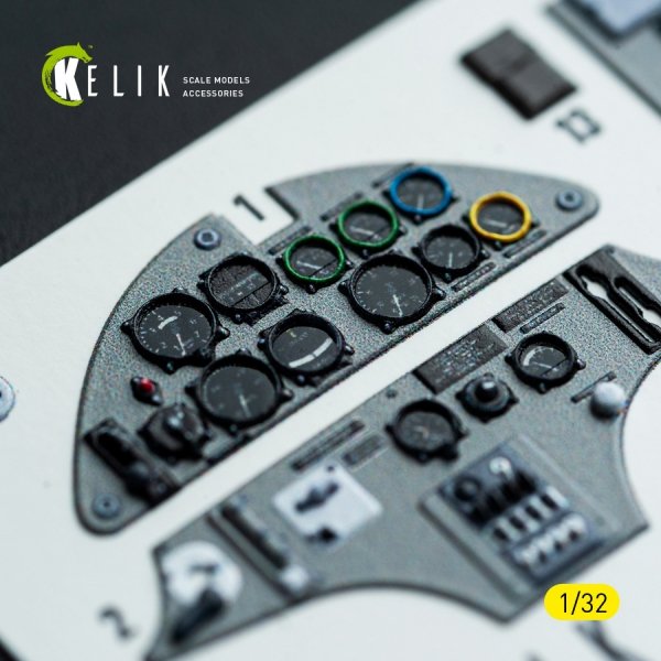 Kelik K32046 Hs-123A-1 - interior 3D decals for ICM kit 1/32