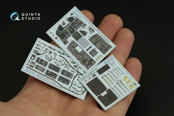 Quinta Studio QD32157 F-15C Late/F-15J late 3D-Printed &amp; coloured Interior on decal paper (Tamiya) 1/32
