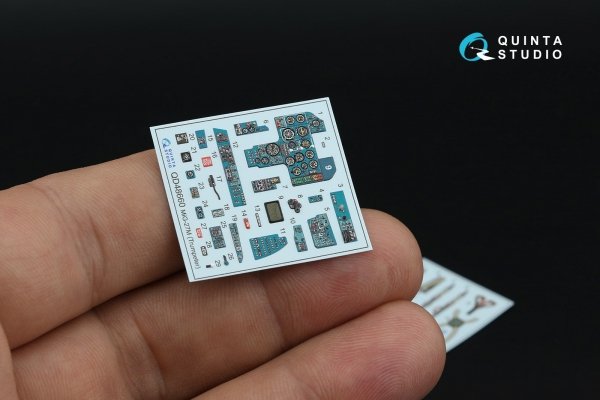 Quinta Studio QD48660 MiG-27M Flogger-J 3D-Printed &amp; coloured Interior on decal paper (Trumpeter) 1/48