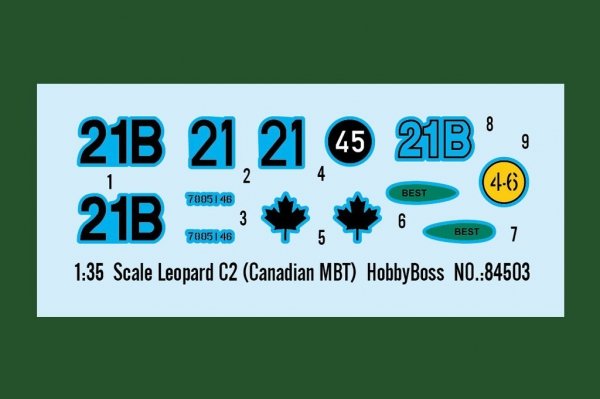 Hobby Boss 84503 Leopard C2 (Canadian MBT) 1/35