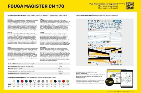 Heller Heller 30510 Fouga Magister CM 170 1/48
