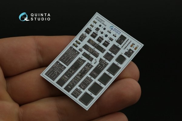 Quinta Studio QD35073 AH-64D/E 3D-Printed &amp; coloured Interior on decal paper (Meng) 1/35