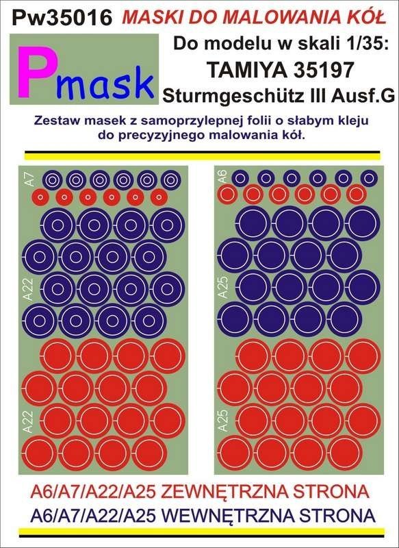 P-Mask PW35016 STURMGESCHUTZ III AUSF.G TAMIYA 35197 (1:35)