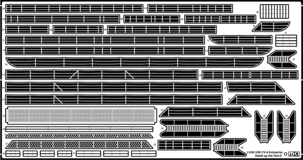 MK1 Design MD-20021 US Navy Aircraft Carrier CV-6 Enterprise Detail Up Parts Dx for Trumpeter 1/200