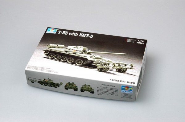 Trumpeter 07283 T-55 with KMT-5 (1:72)