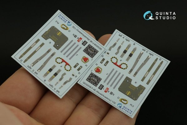 Quinta Studio QD32039 F-4E 3D-Printed &amp; coloured Interior on decal paper (Revell) 1/32