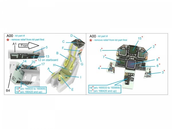 Quinta Studio QD72078 F/A-18E 3D-Printed &amp; coloured Interior on decal paper (Academy) 1/72